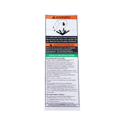 De zelfklevende Stickers van de de Bandwaarschuwing van pvc Rubber voor Waterdichte Auto'sdouane