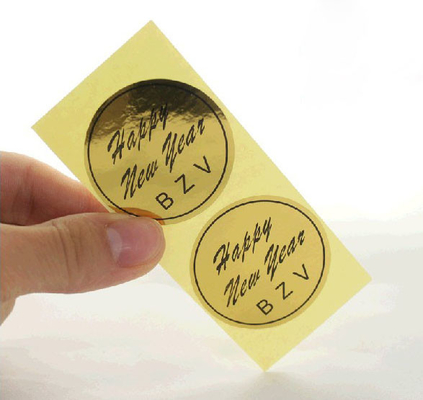 Geborsteld 24-karaats goudfolie gestanste stickers Label afdrukken voor verpakking Aangepast logo