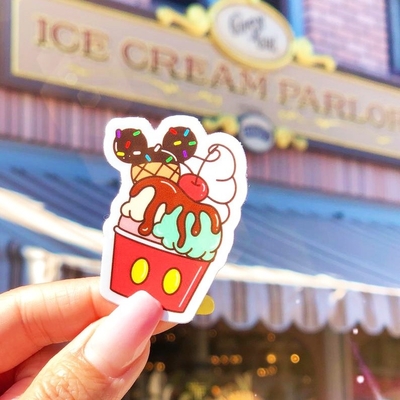 Aangepaste waterdichte voedselkus gesneden stickers voor Ice Cream Van Truck