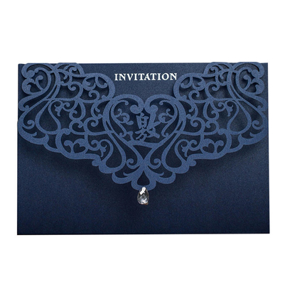 Aangepaste blauwe huwelijksuitnodiging cadeaukaart enveloppen voor 5x7 kaarten