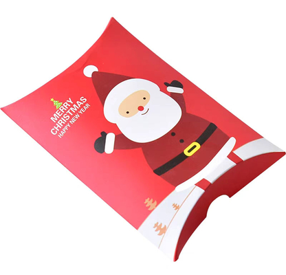 Kussenvorm Giveaway Kerst Snoep Dozen Kerstman Geschenkdoos 250gsm Witte Kaart