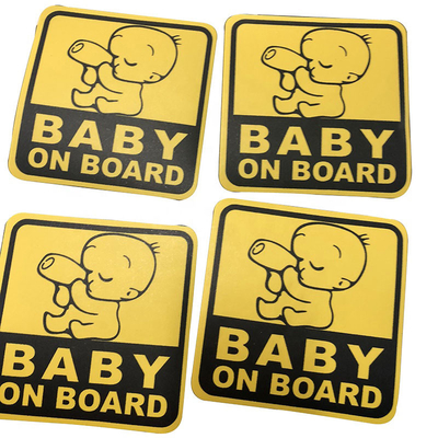 Aangepaste waarschuwing Kiss Cut Stickers Decals voor autoruit Baby In Car