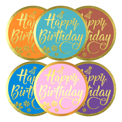 Stickers van de waterverf de Gelukkige die Verjaardag voor de Decoratie van de Jonge geitjespartij worden geperforeerd