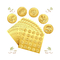 De uitstekende Gouden Envelop verzegelt Stickers Zelfklevende Verbinding In reliëf gemaakte Folie