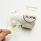 Aangepaste waterdichte transparante hot stamping label goudfolie stickerrol