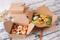 Food Grade wegwerp kraftpapier doos Kartonnen dienbladen verpakking