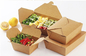 Food Grade wegwerp kraftpapier doos Kartonnen dienbladen verpakking