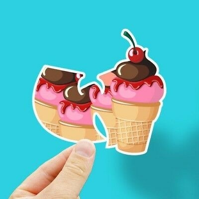 Aangepaste waterdichte voedselkus gesneden stickers voor Ice Cream Van Truck