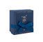 Luxe Design Blauwe Karton Gegolfd Geschenkdoos Kledingstuk Kleding Verpakkingsdoos