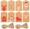 CMYK Hangende Chocolade Gift Tag PVC Kerstkoekjes Tags Voor Gebak Dessert Verpakking: