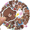 Decoratieve plakboekstickers en versieringen Schattige berenvorm gesneden stickers