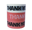 Oem Bopp Roze Dank u Voedselverpakking Stickertape voor doosafdichting